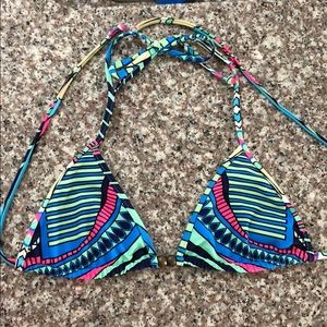 MARA HOFFMAN Triangle Bikini Top w/ Beads Like New